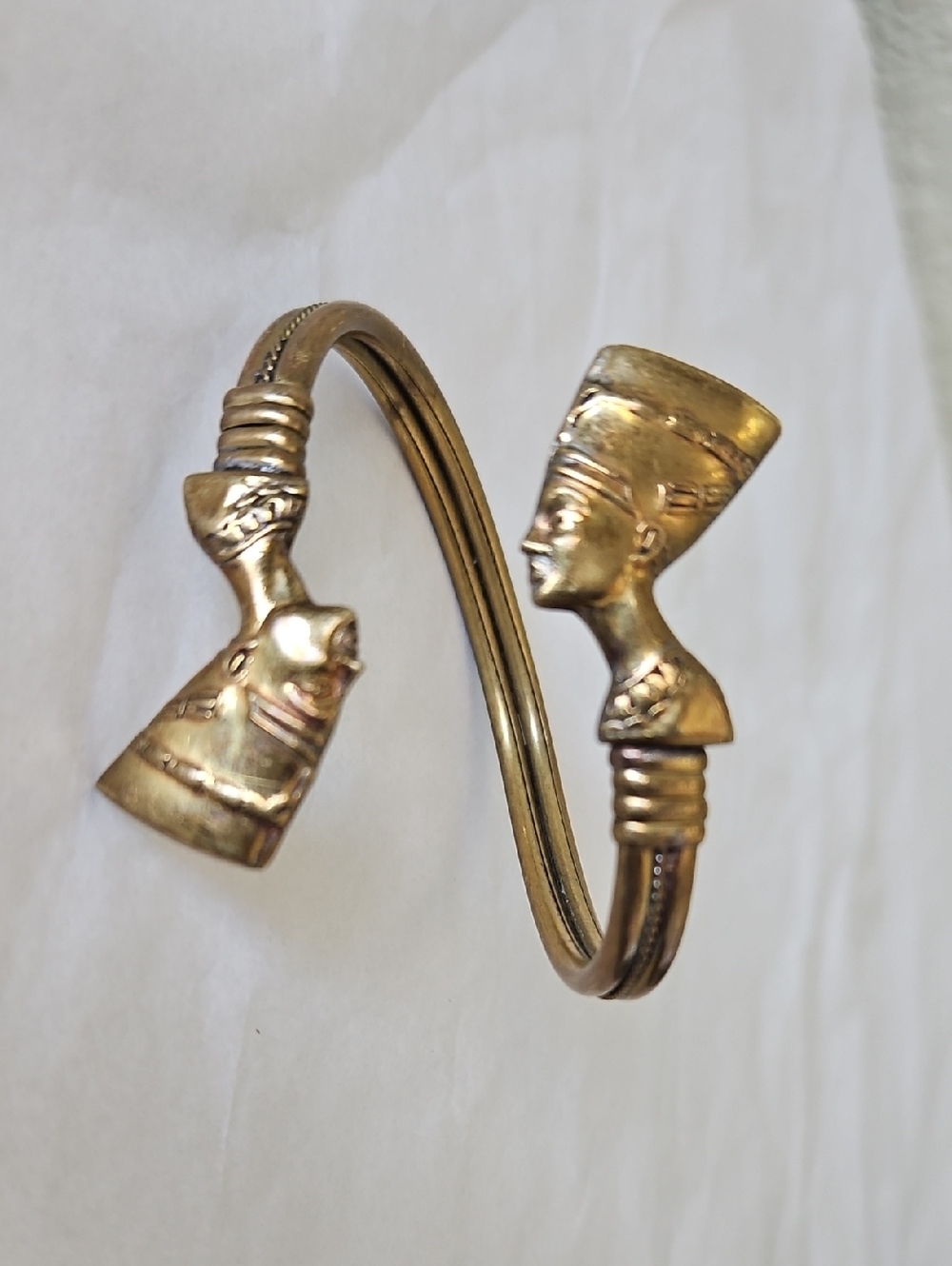 Queen Nefertiti Cuff Bracelet – Double Nefertiti Bangles